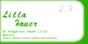 lilla hauer business card